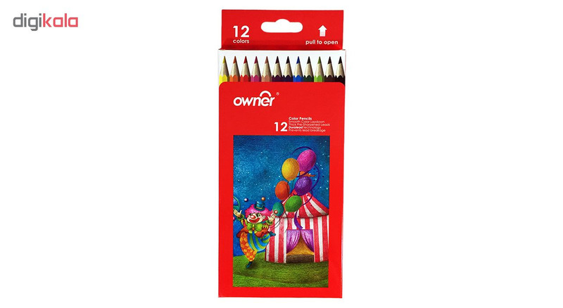 مداد رنگی 12 رنگ اونر مدل 141612 Clown