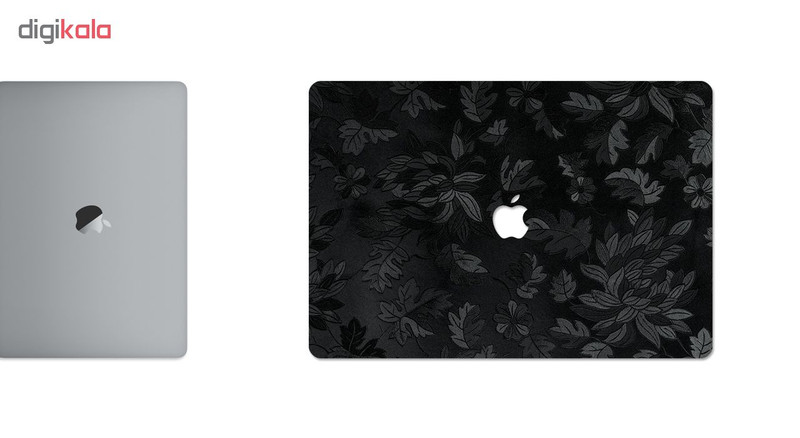 برچسب پوششی ماهوت مدل Black Wild-Flower مناسب برای لپ تاپ اپل Macbook Pro 2016 15inch Retina