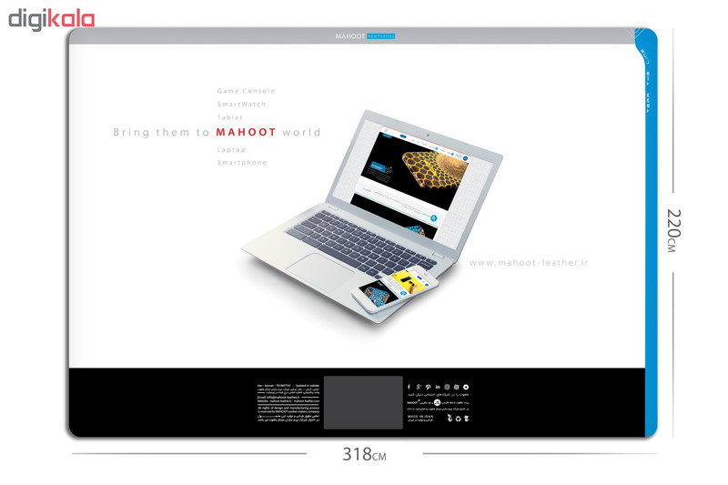 برچسب پوششی ماهوت مدل Cross-Cut-Marble مناسب برای لپ تاپ Macbook 12inch Retina