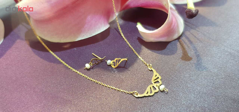 نیم ست طلا 18 عیار زنانه کانیار گالری مدل N414