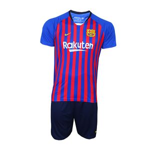 نقد و بررسی پیراهن و شورت ورزشی پانیل طرح تیم بارسلونا کد 3019 توسط خریداران