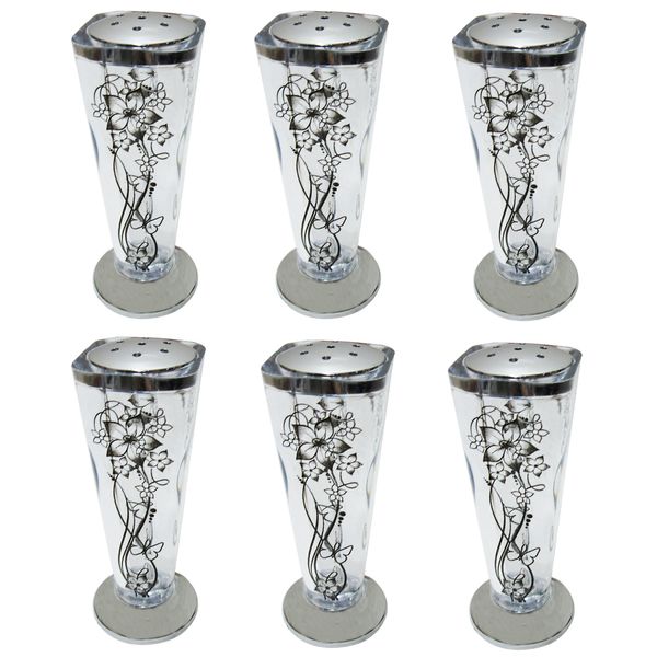 نمک پاش شهاب صنعت مدل Classic floral بسته 6 عددی نمک پاش شهاب صنعت مدل Classic floral بسته 6 عددی