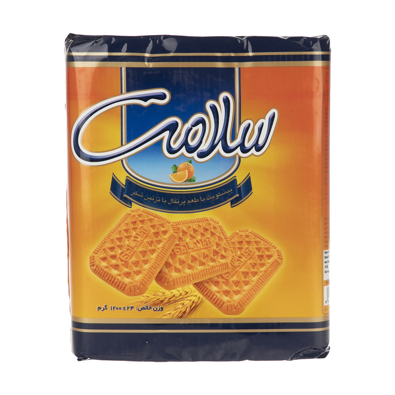 بیسکویت سلامت با طعم پرتقال با تزئین شکر - 1200 گرم