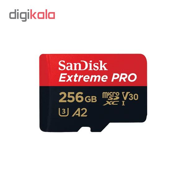 کارت حافظه microSDXC سن دیسک مدل Extreme PRO کلاس A2 استاندارد UHS-I U3 سرعت 170MBs ظرفیت 256 گیگابایت