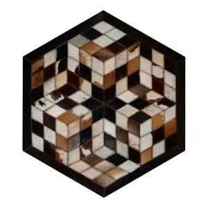 کلاژ فرش پوست و چرم کمالی مدل AD-00457