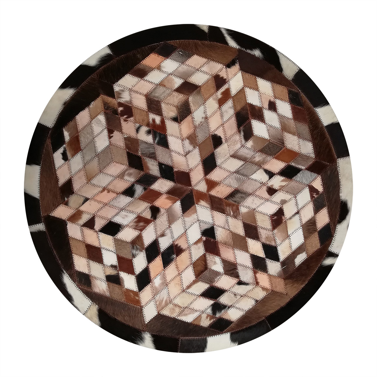 کلاژ فرش پوست و چرم کمالی مدل AD-00509