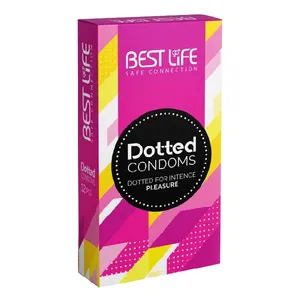 کاندوم بست لایف مدل Dotted بسته 12 عددی