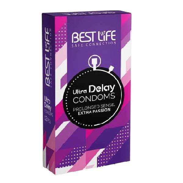 کاندوم بست لایف مدل Ultra Delay بسته 12 عددی