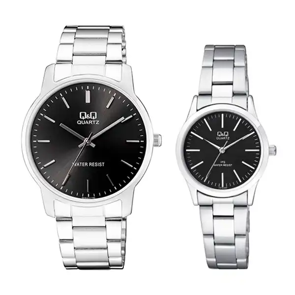 ست ساعت مچی عقربه ای زنانه و مردانه کیو اند کیو مدل QA46J212Y