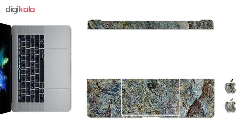 برچسب پوششی ماهوت مدل Cross-Cut-Marble مناسب برای لپ تاپ اپل Macbook Pro 2016 15inch Retina