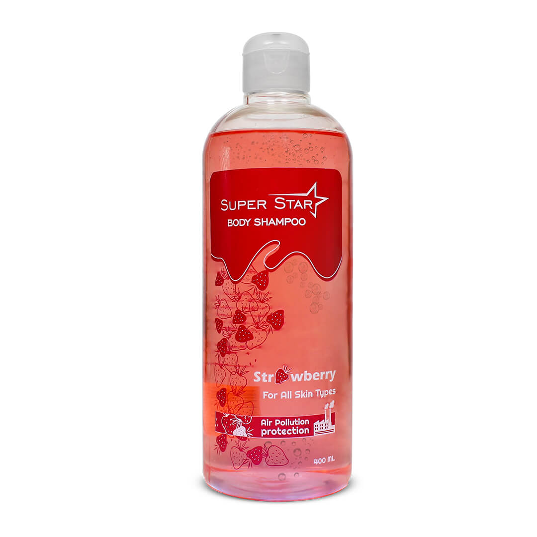 شامپو بدن سوپر استار مدل Strawberry حجم 400 میلی لیتر