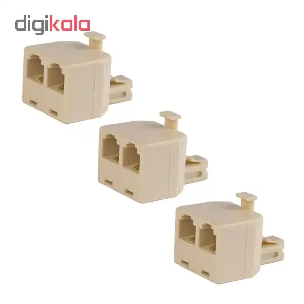 سوکت 1 به 2 تلفن کد 006 بسته 3 عددی