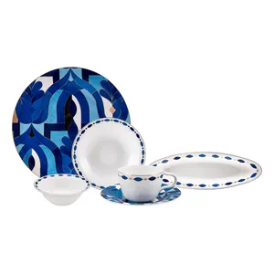 سرویس صبحانه خوری 26 پارچه کاراجا مدل FINE PEARL AZUR