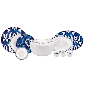سرویس غذا خوری 62 پارچه کاراجا مدل FINE PEARL AZUR