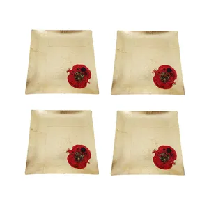 بشقاب طرح انار مدل looe07 مجموعه 4 عددی