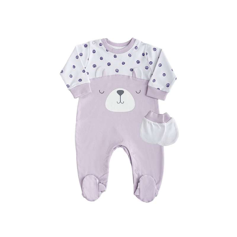 ست سرهمی و دستكش نوزادی بی سی سی مدل bee bear