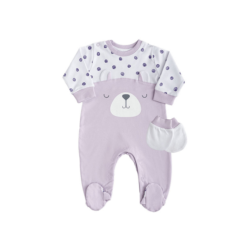 ست سرهمی و دستكش نوزادی بی سی سی مدل bee bear