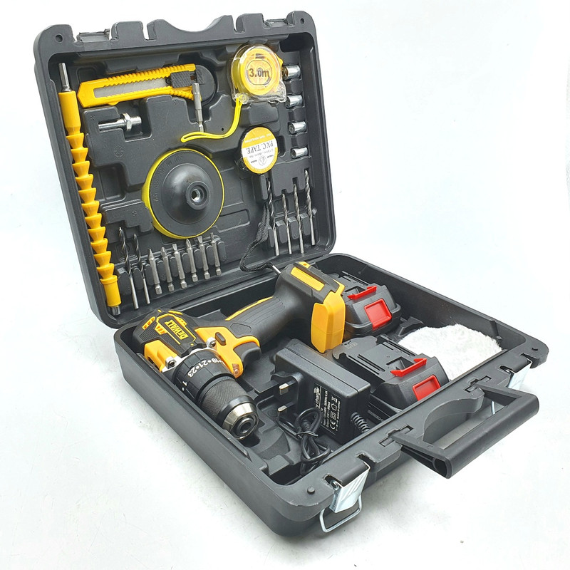 دریل پیچ گوشتی شارژی چکشی مدل 36V-BRUSHLESS مجموعه 29 عددی