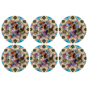 C2-42409 Glass coaster pack of 6