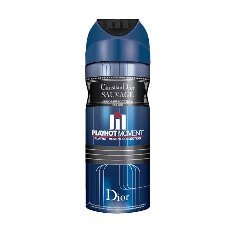 اسپری خوشبو کننده بدن مردانه پلی هات مومنت مدل CHRISTIAN DIOR SAUVAGE حجم 200 میلی لیتر اسپری خوشبو کننده بدن مردانه پلی هات مومنت مدل CHRISTIAN DIOR SAUVAGE حجم 200 میلی لیتر