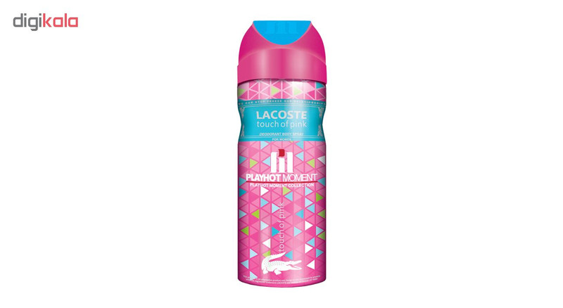 اسپری خوشبو کننده بدن زنانه پلی هات مومنت مدل LACOSTE TOUCH Of Pink حجم 200 میلی لیتر اسپری خوشبو کننده بدن زنانه پلی هات مومنت مدل LACOSTE TOUCH Of Pink حجم 200 میلی لیتر
