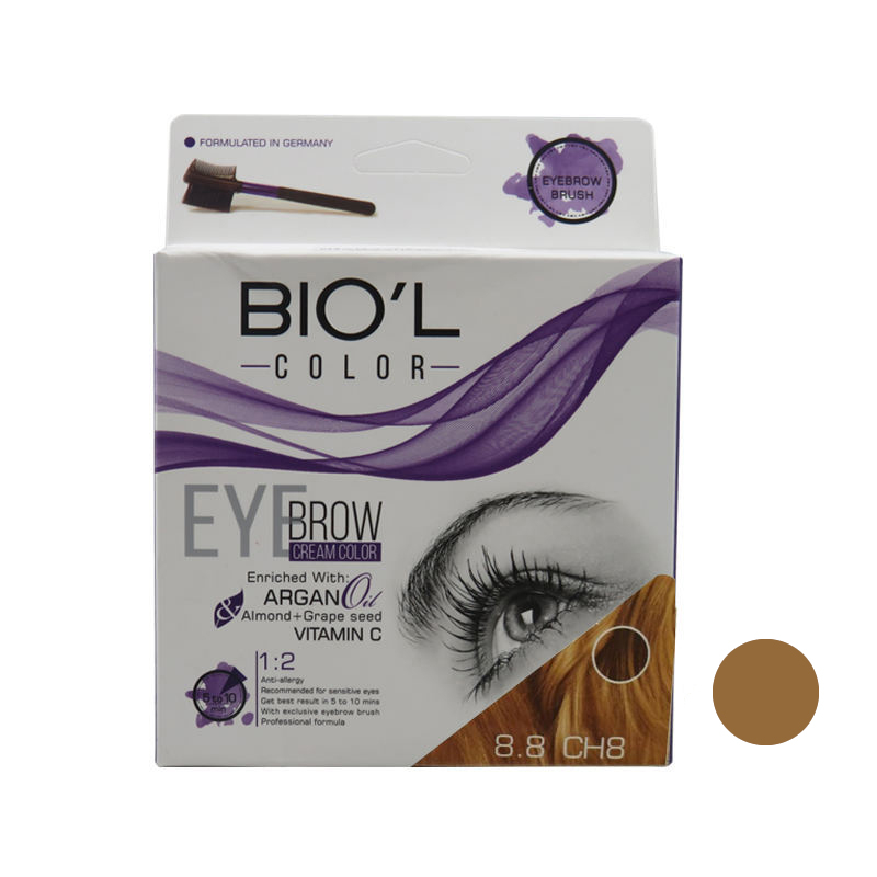 کیت رنگ ابرو بیول شماره 8.8 حجم 15 میلی لیتر بلوند شکلاتی روشن