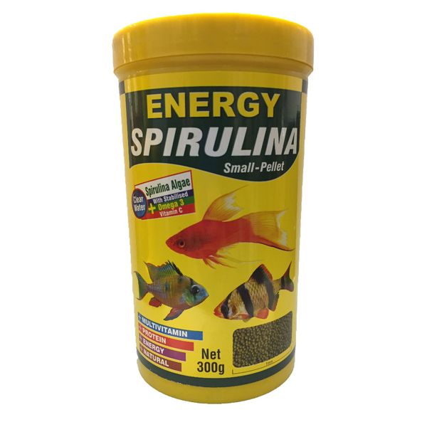 غذا ماهی انرژی مدل spirulina small-pellet وزن 300 گرم غذا ماهی انرژی مدل spirulina small-pellet وزن 300 گرم