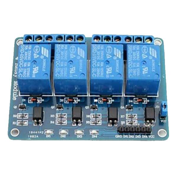 ماژول رله 5 ولت 4 کاناله مدل R-04