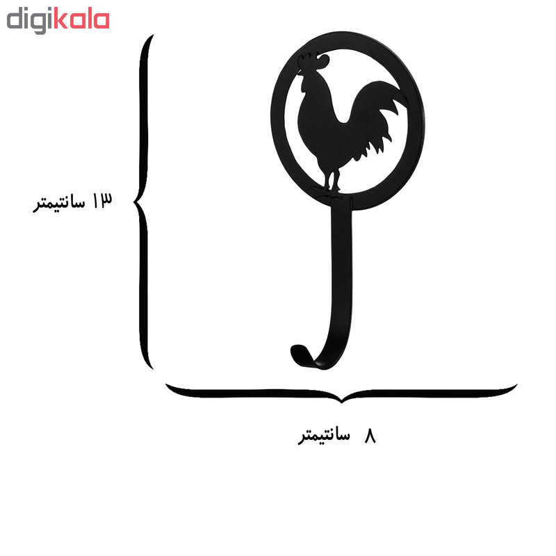 آویز لباس طرح خروس خوان کد KMA48 آویز لباس طرح خروس خوان کد KMA48