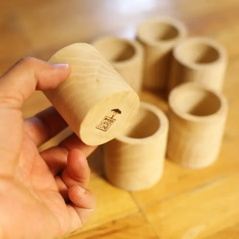 لیوان چوبی وودلندزون مدل کمپینگ بسته 6 عددی