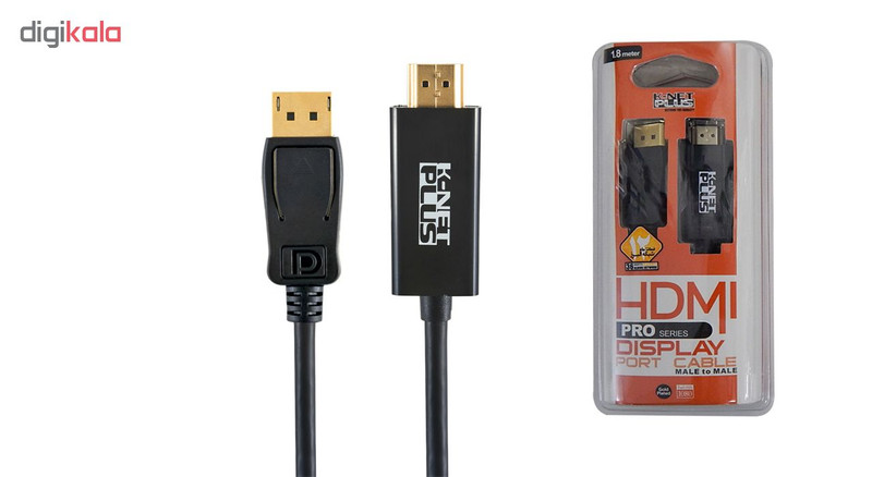 کابل DISPLAYPORT به HDMI کی نت پلاس مدل KP-C2105 طول 1.8متر 2