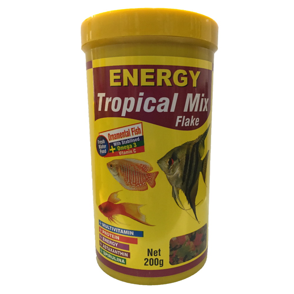 غذا ماهی انرژی مدل  Tropical mix Flake  وزن 200 گرم