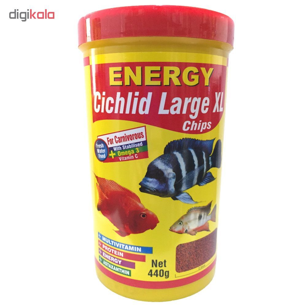 غذا ماهی انرژی مدل Cichilid Larg XL chips وزن 440 گرم