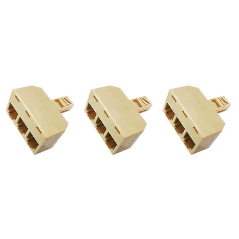 سوکت 1 به 3 تلفن کد 006 بسته 3 عددی سوکت 1 به 3 تلفن کد 006 بسته 3 عددی