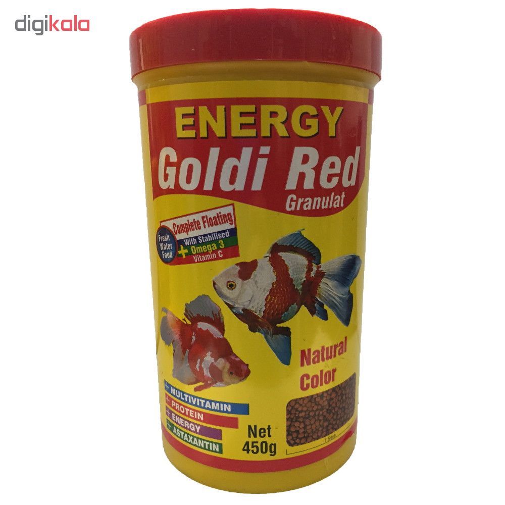 غذا ماهی انرژی مدل Goldi Red Granulat وزن 450 گرم