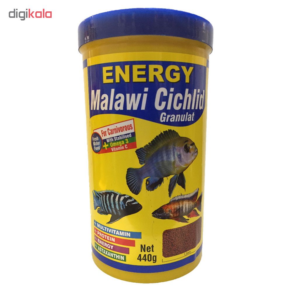 غذا ماهی انرژی مدل Malawi Cichilid Granulat وزن 440 گرم