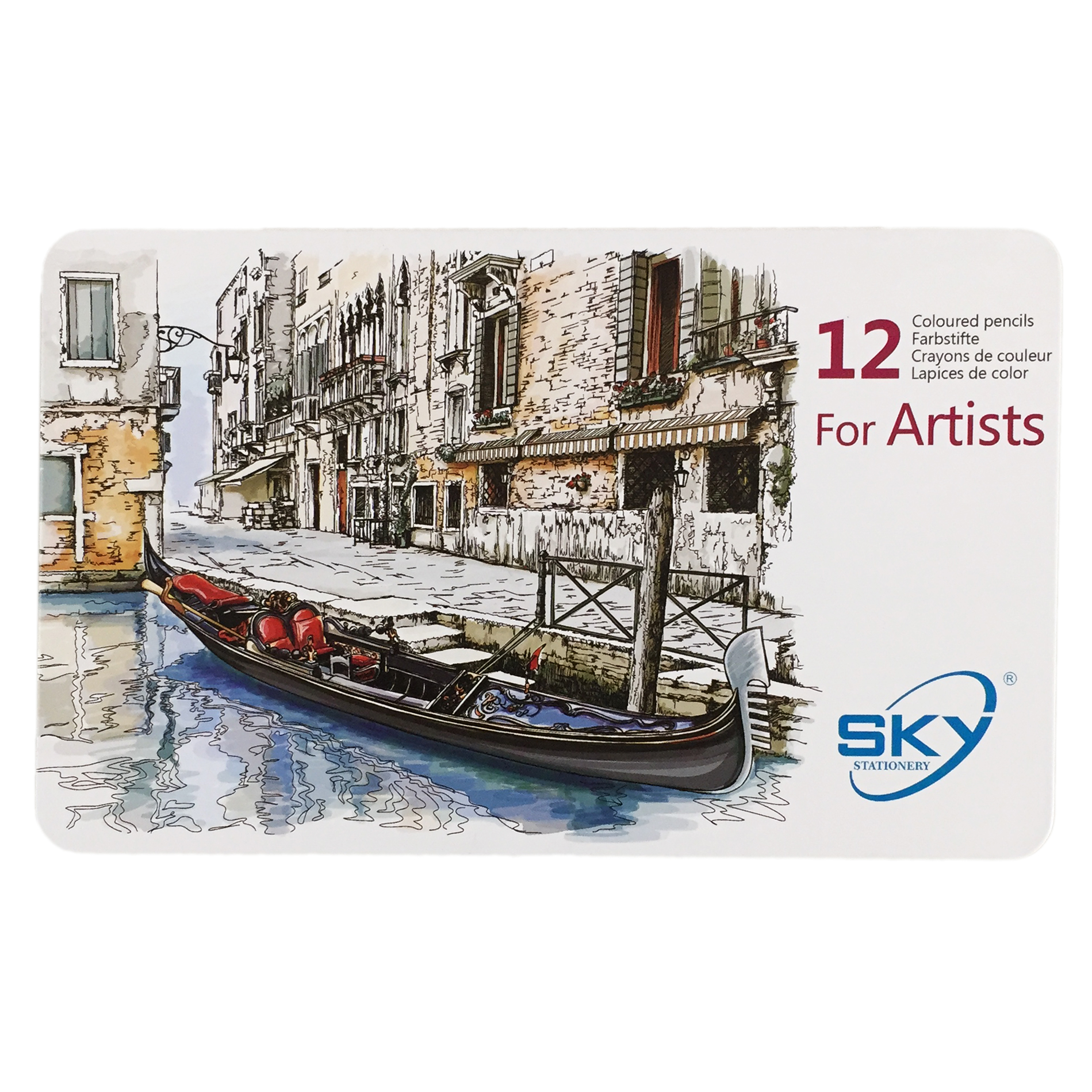 مداد رنگی 12 رنگ اسکای مدل Boat for Artists
