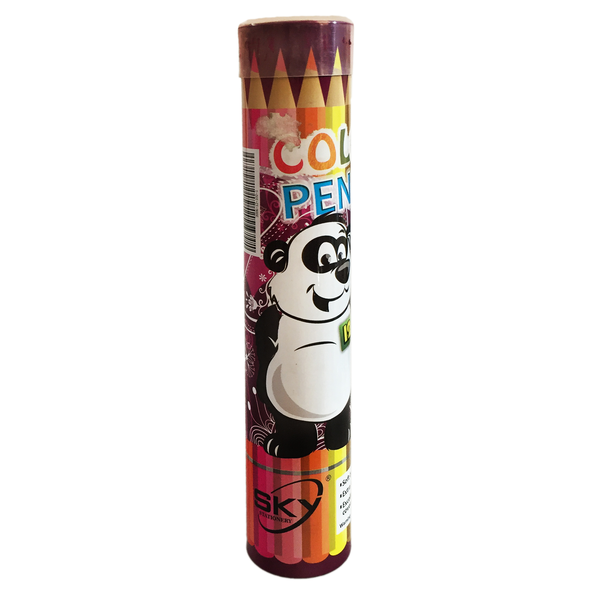 مداد رنگی 12 رنگ اسکای مدل Cylinder-Panda