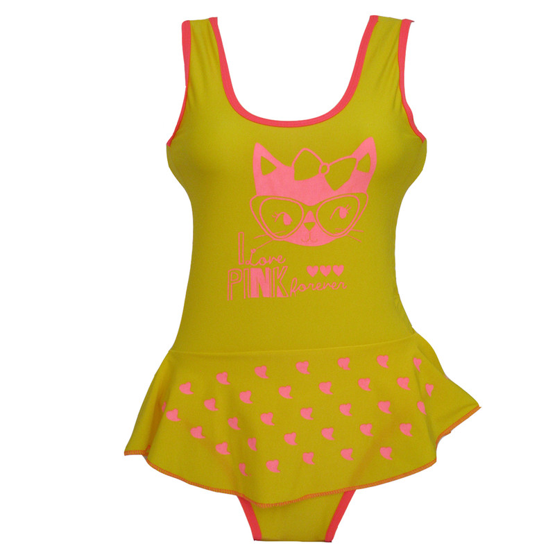 مایو دخترانه طرح Love Pink-Y