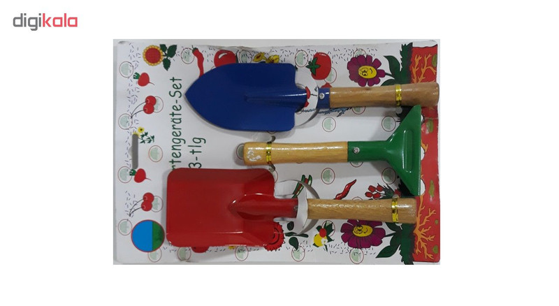 بیلچه و شن کش مدل Kinder Garten مجموعه 3 عددی