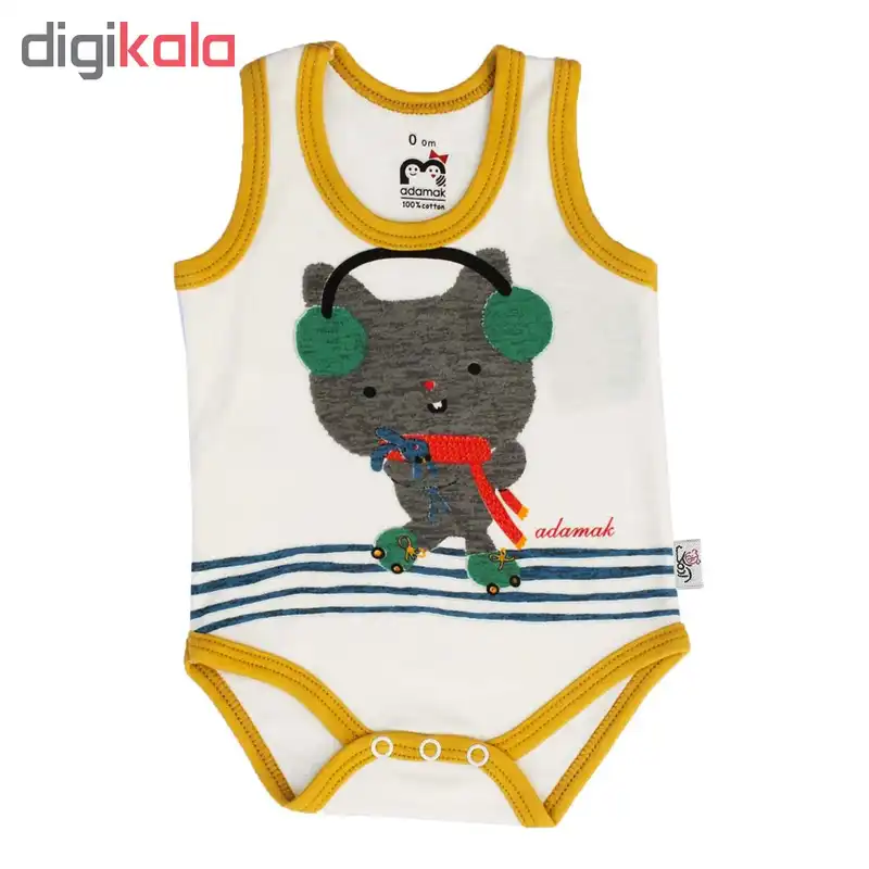 بادی نوزادی پسرانه آدمک طرح گربه بازیگوش