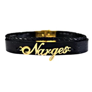 دستبند نقره زنانه طرح اسم نرگس