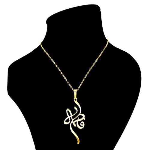 گردنبند طلا 18 عیار زنانه آمانژ طرح اسم فاطمه کد D2146