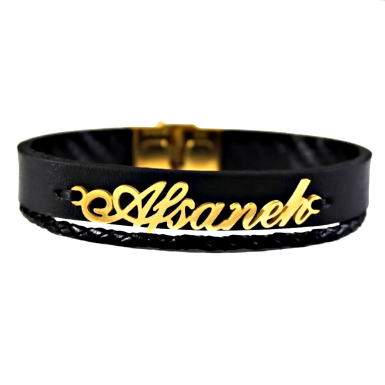 دستبند نقره زنانه طرح اسم افسانه