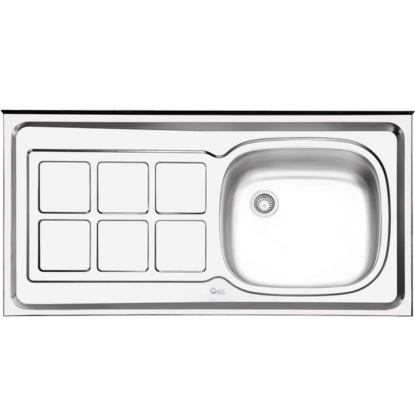 سینک ایلیا استیل مدل 122 روکار سایز 50 × 100 سانتی متر سینک ایلیا استیل مدل 122 روکار سایز 50 × 100 سانتی متر