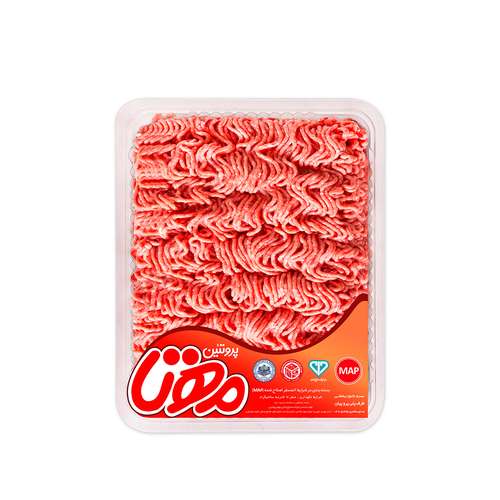 گوشت چرخکرده مخلوط گوساله و گوسفند مهتا پروتئین - 500 گرم - با ارز نیمایی