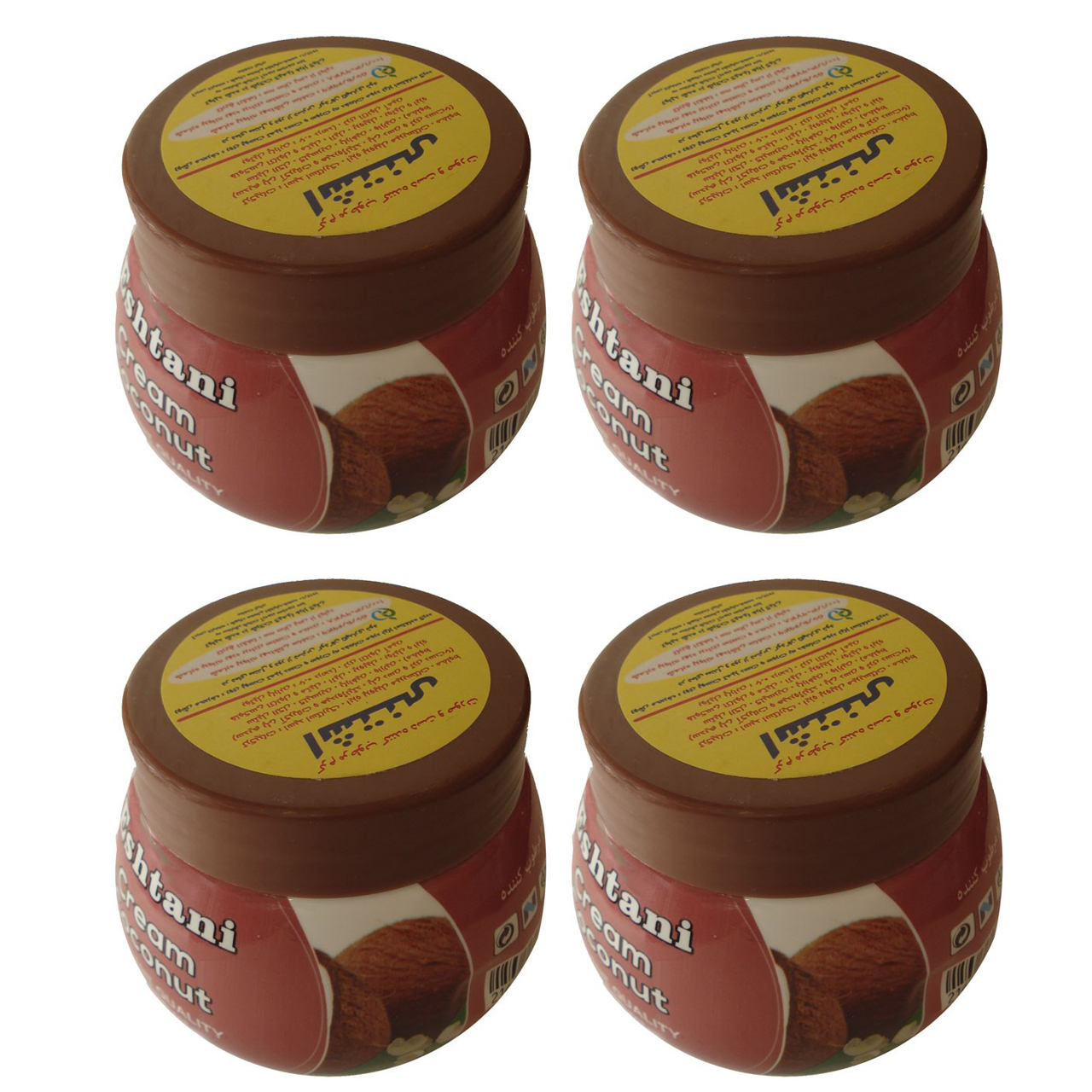 کرم مرطوب کننده اشتنی مدل Coconut حجم 180 میلی لیتر بسته 4 عددی