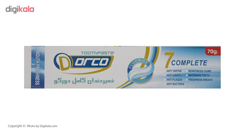 خمیر دندان دورکو مدل 7 Complete تحت لیسانس حجم 70 میلی لیتر خمیر دندان دورکو مدل 7 Complete تحت لیسانس حجم 70 میلی لیتر