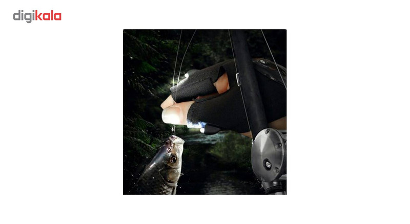 دستکش چراغ قوه دار نقره ترمه مدل Glovelite