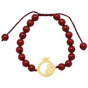 دستبند نقره زنانه طرح انار کد 01